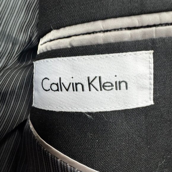 Calvin Klein Super 100s Skinny Satin Lapel Tuxedo Jacket 100% Wool – 38R - Picture 2 of 9